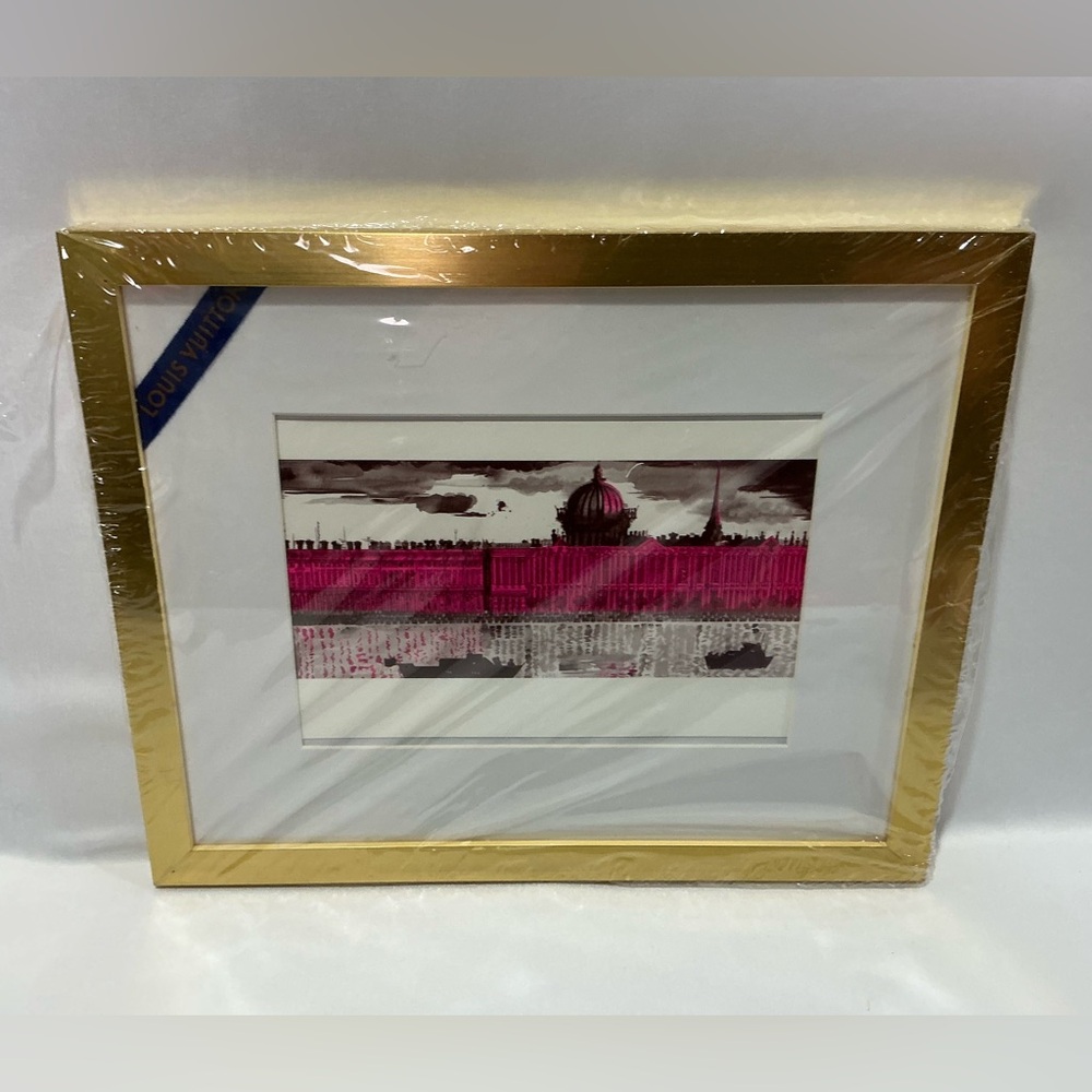 St. Petersburg Louis Vuitton X Ruben Toledo Framed Art City Guide Post Cards COA